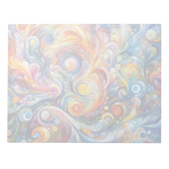 Abstract Swirl Colour Art Notepad (Front)