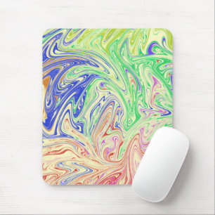 Abstract Swirl Colourful Elegant Pattern Mouse Pad
