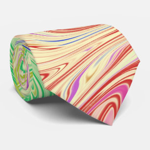 Abstract Swirl Colourful Elegant Pattern Tie