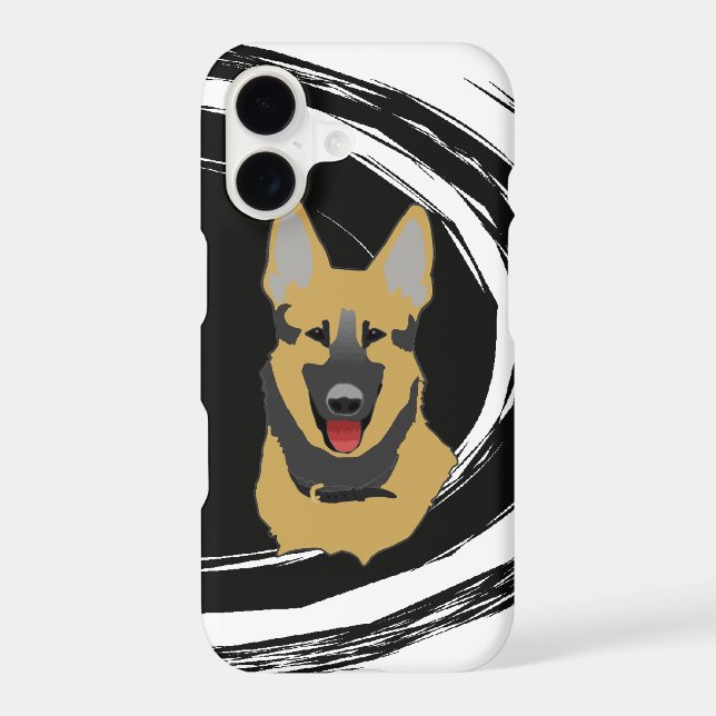 Abstract Swirl German Shepherd Dog (Back)