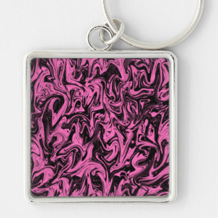 Abstract Swirl Key Ring