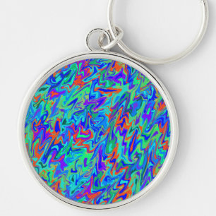 Abstract Swirl Key Ring