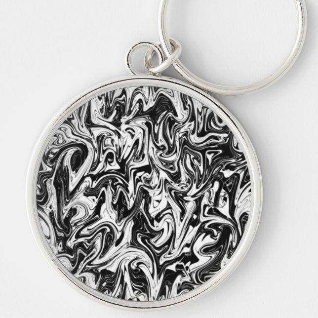 Abstract Swirl Key Ring (Front)