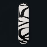 Abstract Swirl Lines Shapes Black And Beige Cream Skateboard<br><div class="desc">Abstract Shapes – Striped Pattern – Beige cream background with black lines.</div>