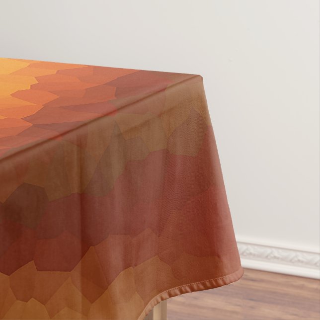 Abstract swirl liquid orange brown fire modern pri tablecloth (In Situ)