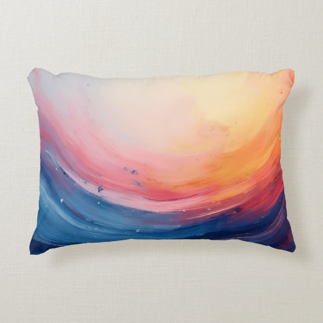 Abstract Swirl of Warmth and Depth Decorative Cushion (Front)