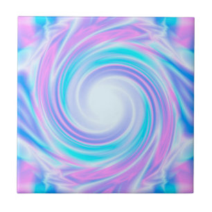Abstract swirl pastel purple colours print tile