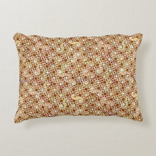 Abstract swirl pattern - shades of brown decorative cushion