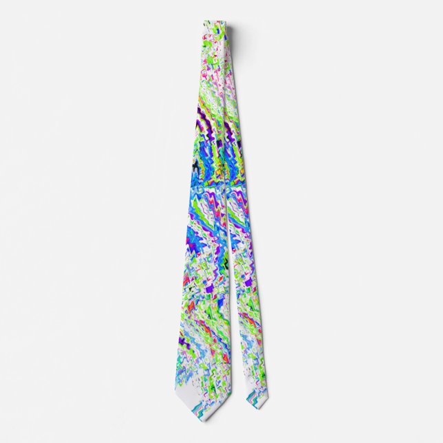 Abstract Swirl Patterns Colourful Bright Multicolo Tie (Front)
