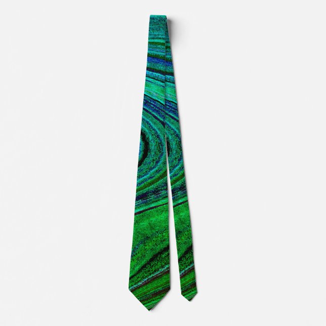 Abstract Swirl Patterns Colourful Swirls Green 202 Tie (Front)