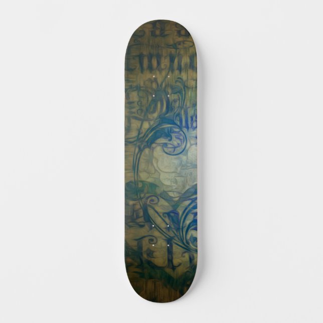 Abstract Swirl Skateboard Deck (Front)