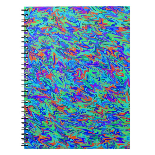 Abstract Swirl Spiral Notebook (Front)