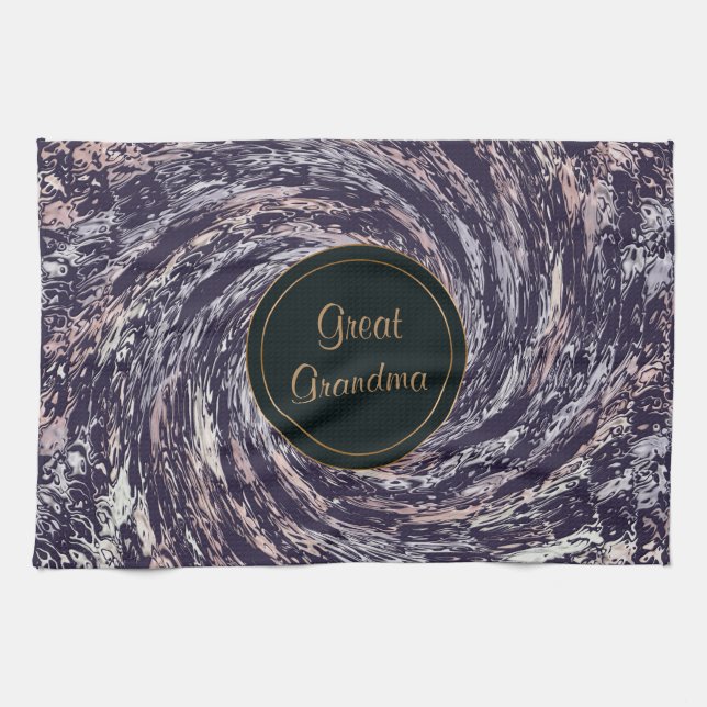Abstract swirl texture. text. tea towel (Horizontal)