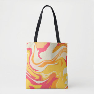Abstract Swirling Design in Warm Tones Tote Bag