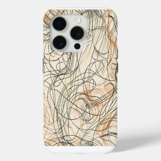 Abstract Swirling Lines Pattern iPhone 15 Pro Case