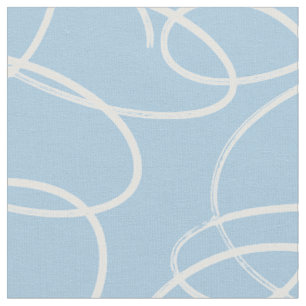 Abstract Swirling Vine Modern Sewing Sky Blue Fabric