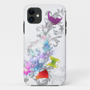 Abstract Swirls and Butterflies Case-Mate iPhone Case