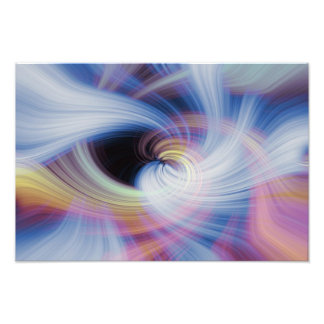 Abstract Swirls in Pink, Blue, and Orange Photo Print