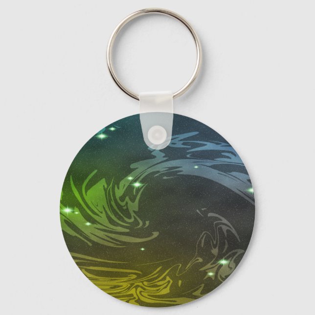 Abstract Swirls Key Ring (Front)