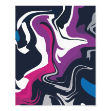 Abstract Swirls of Cool and Bold Colours