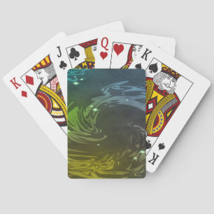 Abstract swirls playing cards