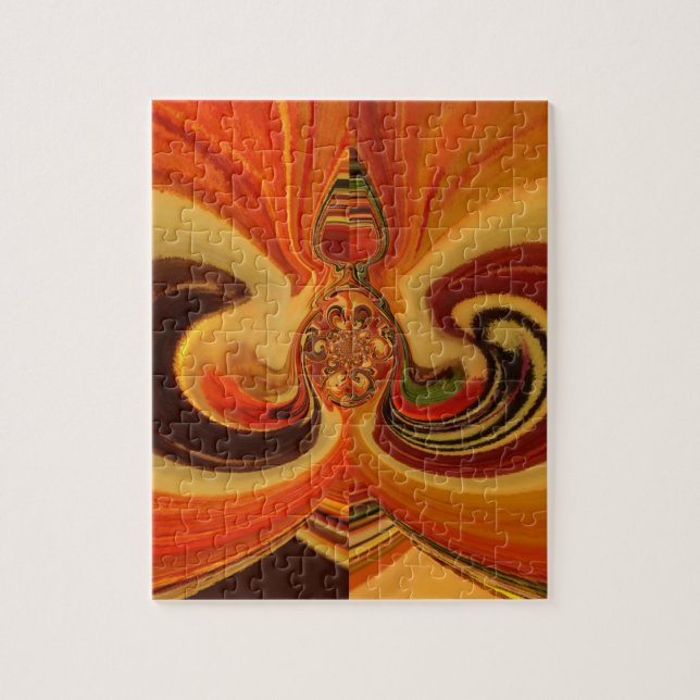 Abstract Swirls with Teardrop Center Art Print Jigsaw Puzzle (Vertical)