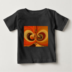 Abstract Swirls with Teardrop Centre Art Print Baby T-Shirt