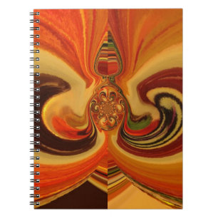 Abstract Swirls with Teardrop Centre Art Print Spiral Notebook