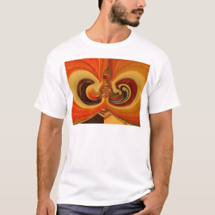 Abstract Swirls with Teardrop Centre Art Print T-Shirt