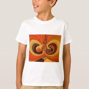 Abstract Swirls with Teardrop Centre Art Print T-Shirt