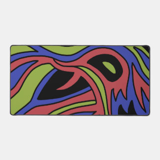 Abstract Swoosh and Twirl Desk Mat
