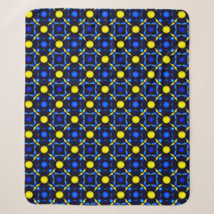 Abstract Symmetrical Geometric Pattern Sherpa Blanket