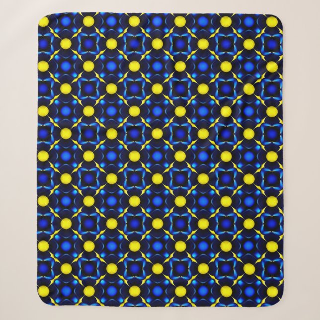 Abstract Symmetrical Geometric Pattern Sherpa Blanket (Front)