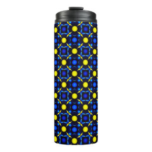 Abstract Symmetrical Geometric Pattern Thermal Tumbler