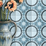Abstract Symmetrical Teal Motifs With 3D Effects Tile<br><div class="desc">Introducing an exceptional contemporary ceramic tile design showcasing symmetrical ornaments in shades of teal,  accentuated with striking 3D effects. This decorative piece is truly one-of-a-kind and perfect for adding a touch of modern elegance to any space.</div>
