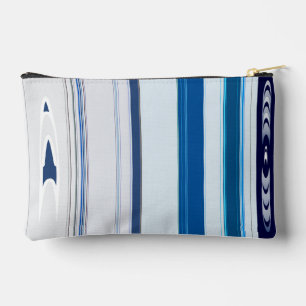 Abstract Symphony in Blue 5 (Vertical Lines) Accessory Pouch