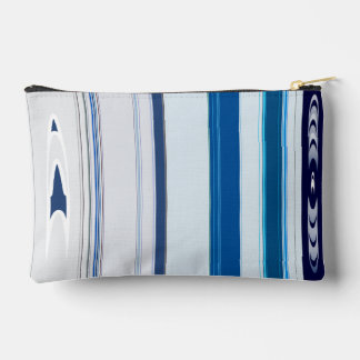 Abstract Symphony in Blue 5 (Vertical Lines) Accessory Pouch