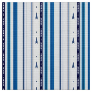 Abstract Symphony in Blue 5 (Vertical Lines) Fabric