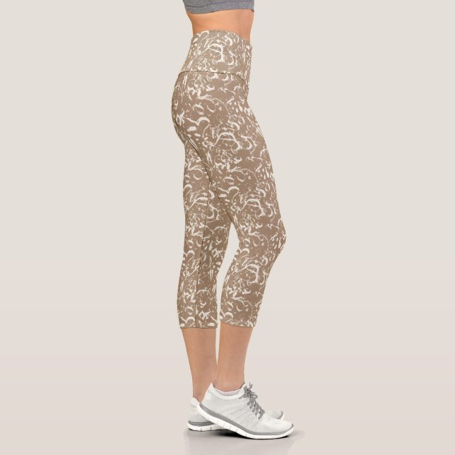 Abstract Taupe Capris for Any Occasion (Right)