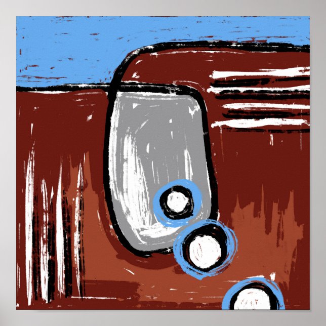 Abstract Tea Time Digital Poster (Front)