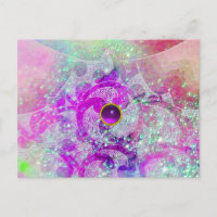 ABSTRACT TEAL BLUE,PINK WAVES,SPARKLES,PURPLE GEM