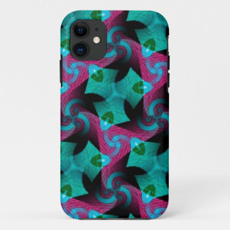 Abstract Teal Pink Swirl pattern iPhone 5 Case