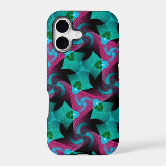 Abstract Teal Pink Swirl pattern iPhone 5 Case