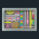 Abstract Technology Control Panel Pattern Belt Buckle<br><div class="desc">Colourful Abstract Art Pattern</div>