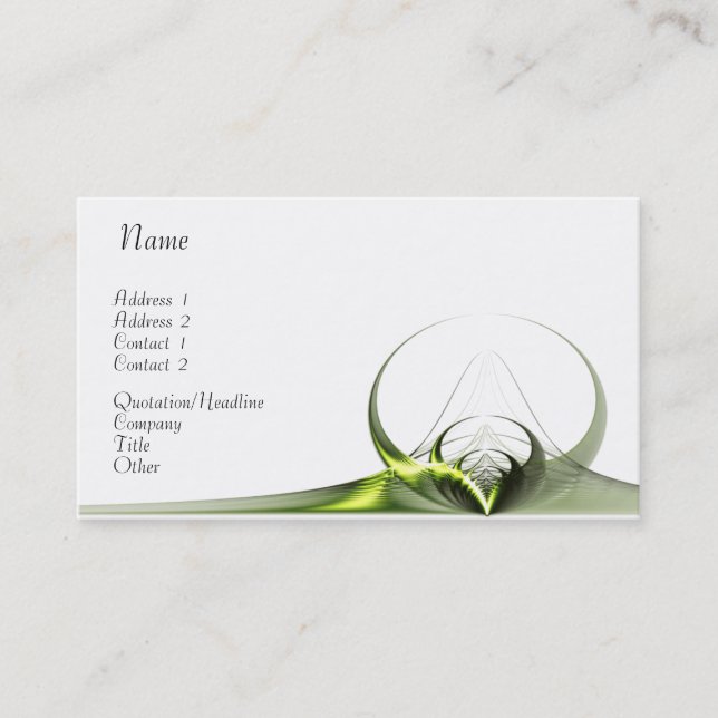 Abstract Tendril Business Card (Front)