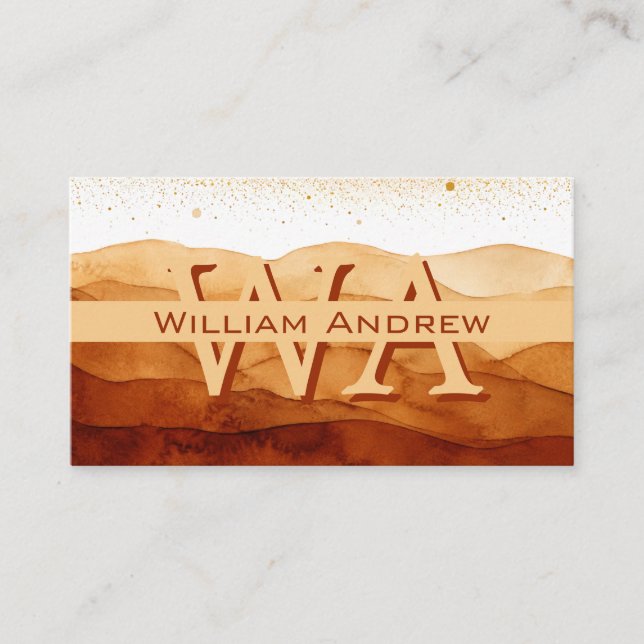 Abstract Terracotta Desert Business Card (Front)