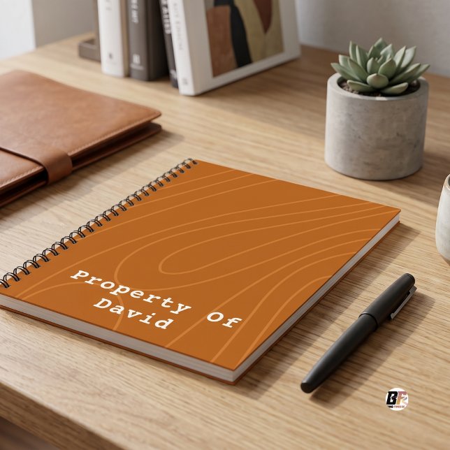 Abstract Terracotta Minimalist Woodgrain Notebook (#OrderNow)