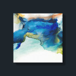 Abstract Terrain - Blue Canvas Print<br><div class="desc">Abstract Terrain II by Sisa Jasper. Unidentifiable shape made from deep blues,  greens,  and accent colours.</div>