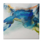 Abstract Terrain - Blue Tile<br><div class="desc">Abstract Terrain II by Sisa Jasper. Unidentifiable shape made from deep blues, greens, and accent colours.</div>