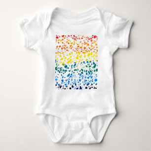 Abstract Terrazzo Mosaic Colourful Rainbow Pattern Baby Bodysuit
